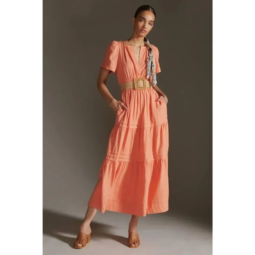 Anthropologie The Somerset Maxi Dress: Linen Edition